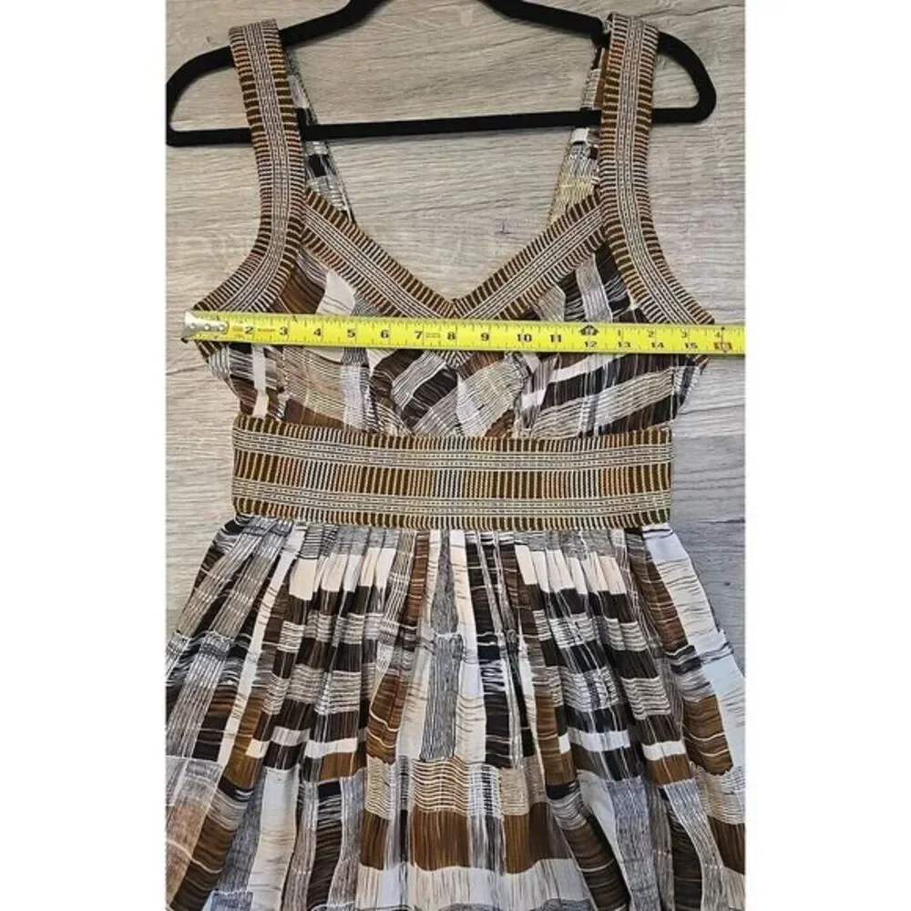 Plenty By Tracy Reese Dress Petite Silk Fit &‎ Flare Mini Bohemian Preppy Plaid
